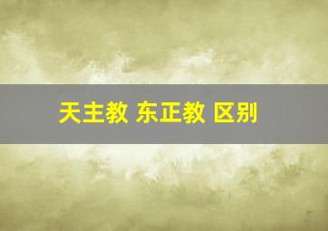 天主教 东正教 区别